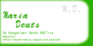 maria deuts business card